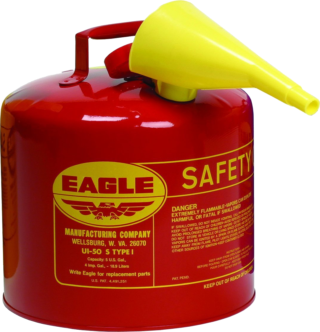 Part Number RSEEAGLE-GAS5, Type I, 5 Gallon Red Safety Can (Gas) On Pro ...
